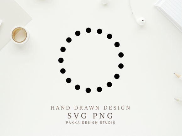 Dots Circle Frame Svg Round Outline