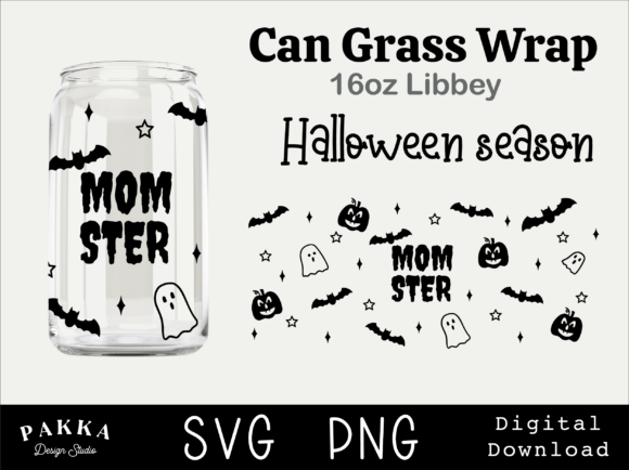 Halloween Libbey Glass Can Wrap Svg Design Review
