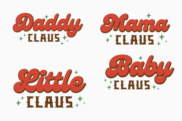 Retro Christmas Claus Family SVG Design Review